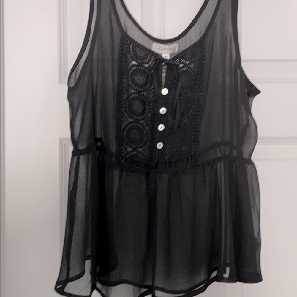 Black Sheer Baby Girl Style Top